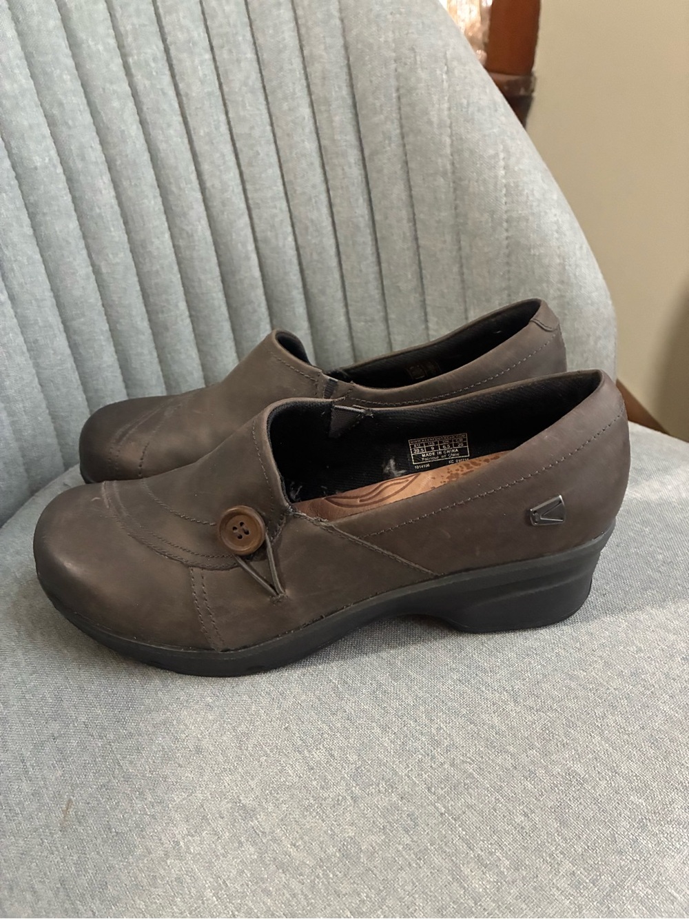 Keen Women's Brown Slip-On Wedge Loafers